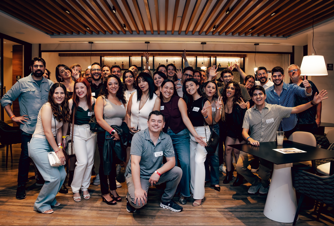 International members connecting at an event